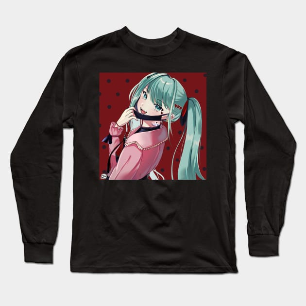 Deco 27 vampire miku Long Sleeve T-Shirt by  dwotea